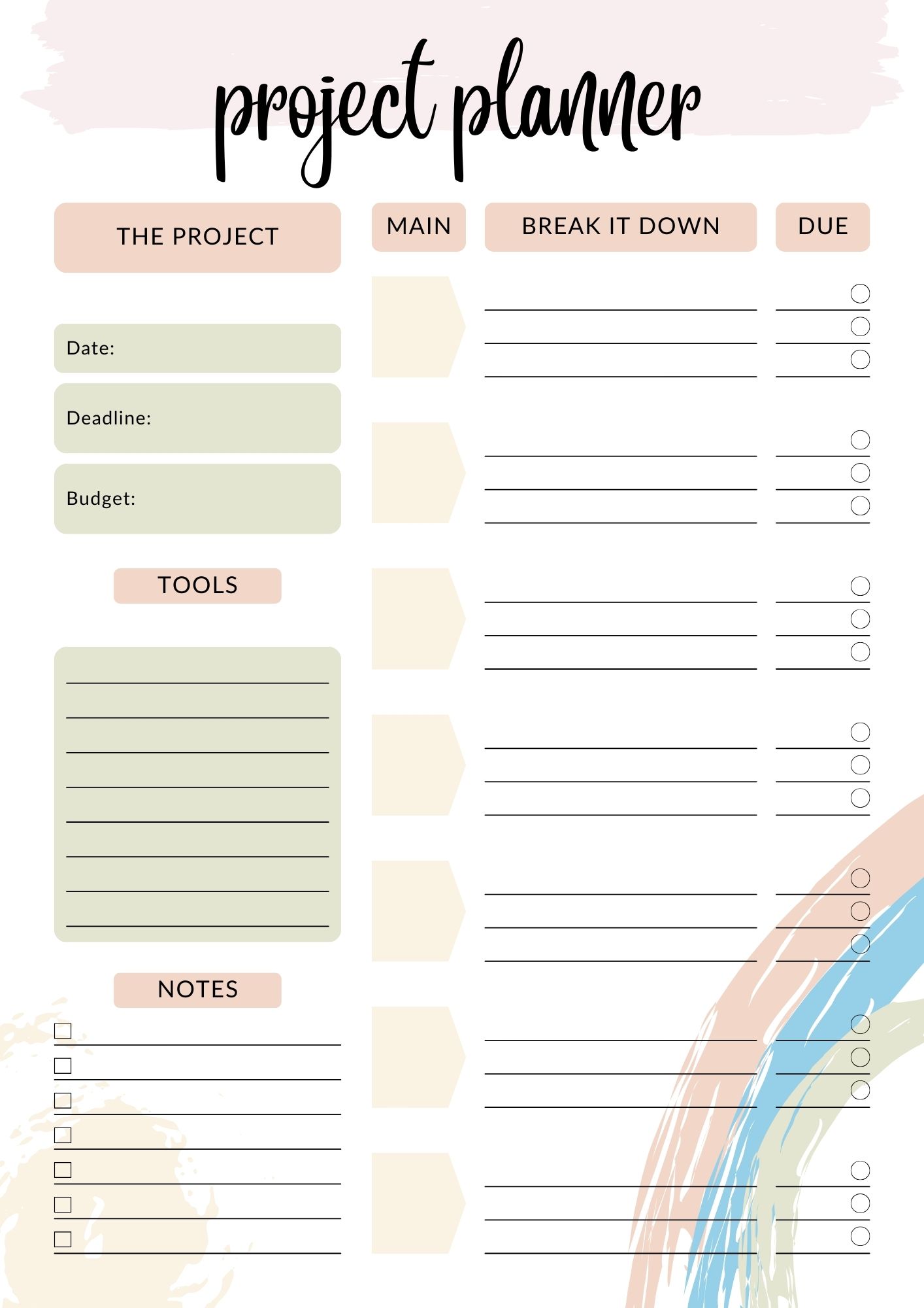 Project Planner Template